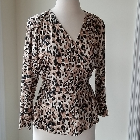 DOUBLJU by October Love Leopard Print Top - Picture 2 of 7